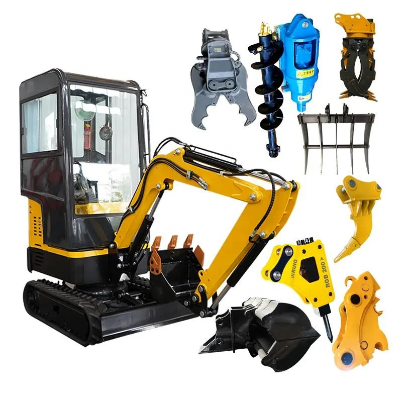Escavatori Micro Digger 0.8 Ton Pelle Escavatore Piccolo Escavatore Mini 1 Ton 1.5 Ton Macchine Movimento Terra