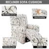 4Pcs Elastic Recliner Sofa Cover Printed Stretch Recliner Slipcovers with Side Pockets Non Slip Sofa Slipcovers for Living Room 2