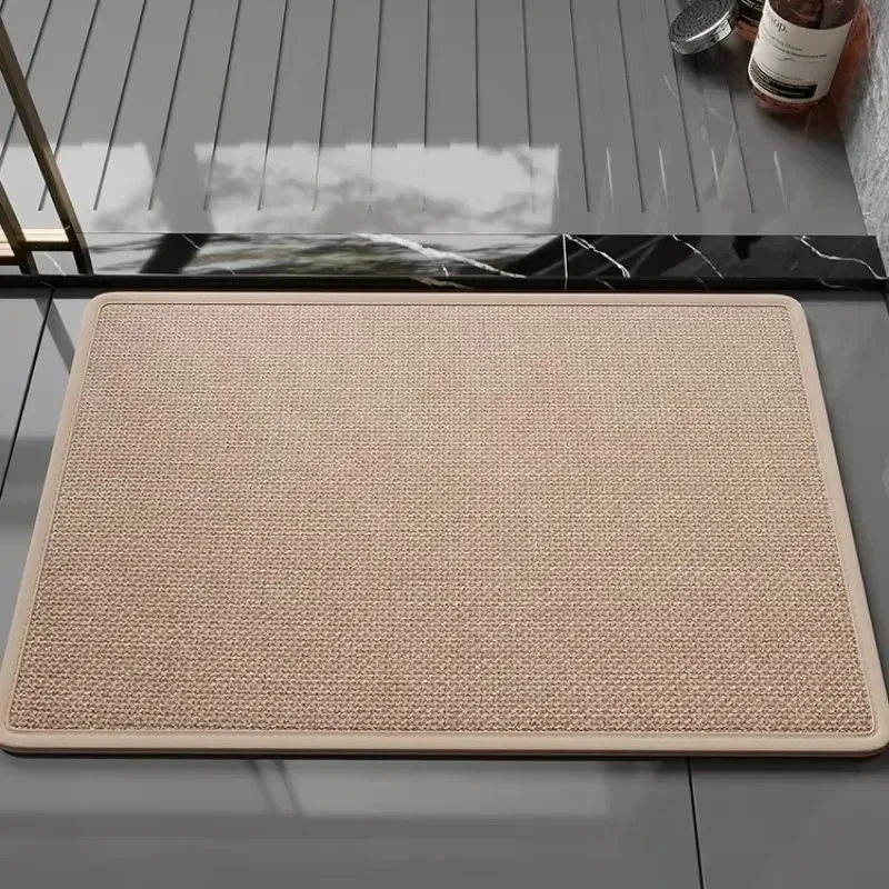 Soft Bathroom Floor Mats Non-slip Woven Foot Mats Washable Quick Drying Absorbent Carpets for Bathroom Floors Home Decor