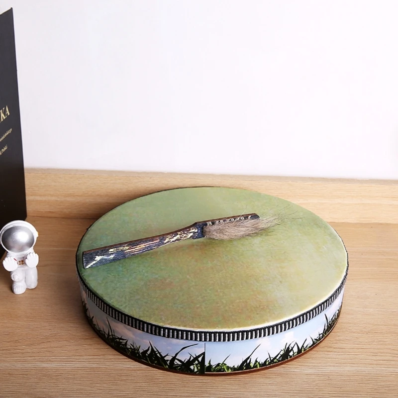Shamanic Ethereal Drum With Drum Mallet Kits, Symbol Of Siberian Spiritual Music Sound Healing For Kids Adults