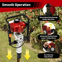 52cc Pile Driver 1900W Gasoline Two-stroke Post Driver Petrol Garden Fencing Tool Machine 55-70-100mm Sleeve 1