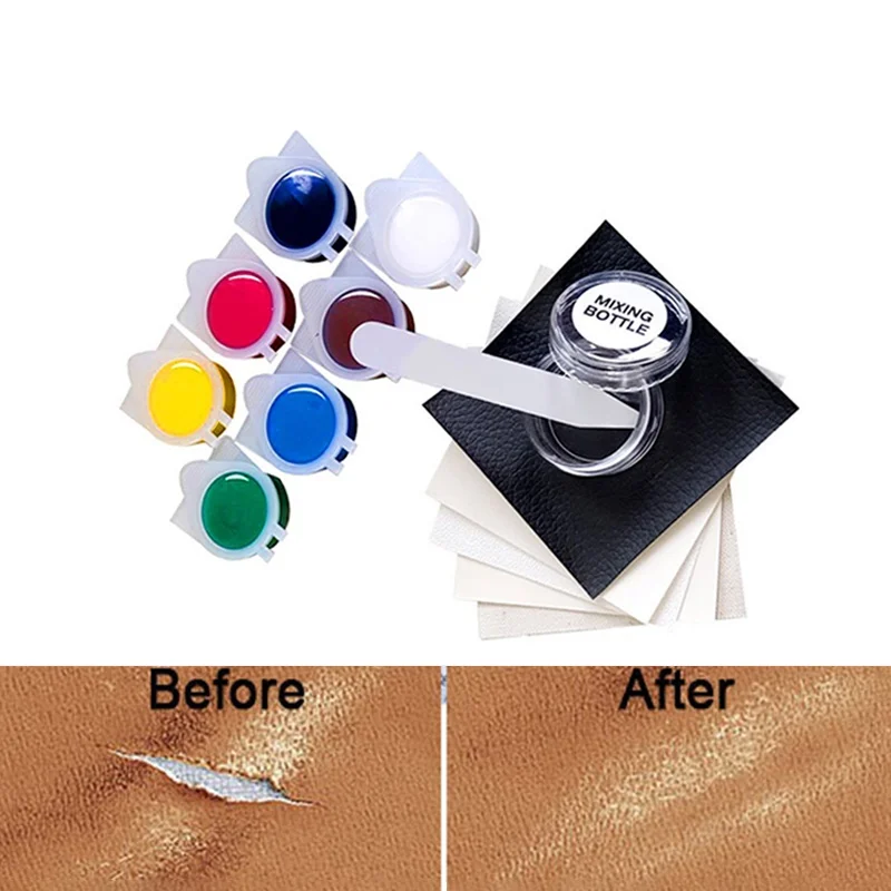 Liquid Skin Leather Repair Kit No Heat Leather Vinyl Repair Tool Auto Car Seat Sofa Coats Holes Scratch Cracks Rips for Auto car leather repair kit