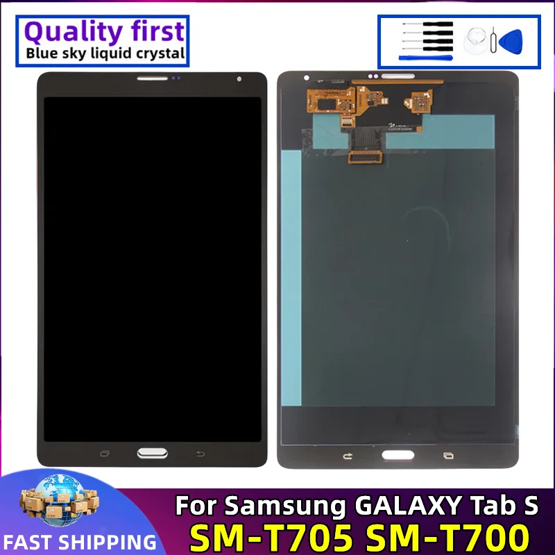 Per Samsung Galaxy Tab S 8.4 Sm-T705 Sm-T700 Display Tablet Lcd Touch Screen Digitizer Assembly Sostituzione