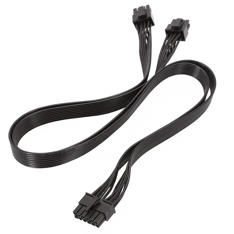 

1 PCS Replacement Black For Seasonic PSU P-860 P-1000 X-1050 Power Supply 12Pin To Dual 8Pin Graphics Cable