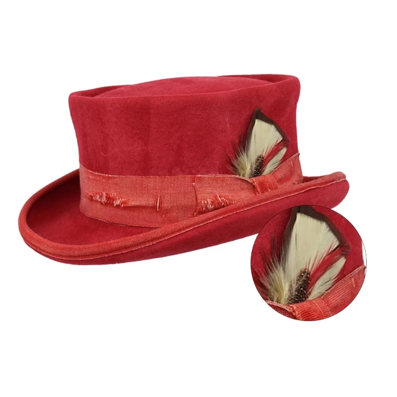 Flat Top Hat Adult Costume Hat Oktoberfest Cap Party Prop Unisex Panama