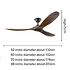 Large Size Wood DC Ceiling Fan 70 88inch 85-265V Industrial Fans No Light With Remote Control Wood Fans For Home Ventilador Tech 5