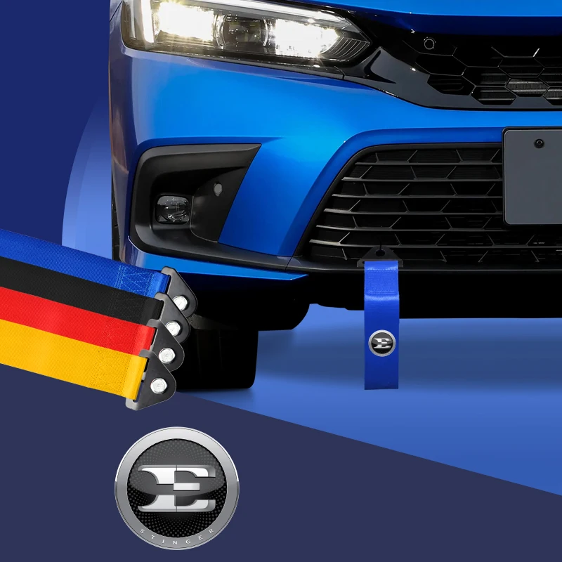 E Logo Car Nylon Tow Strap Car Tow Ropes Rimorchio Corde Decorazione Paraurti Per Stinger Gt Line X Line K5 K9 K3 K2 Sorento Ceed