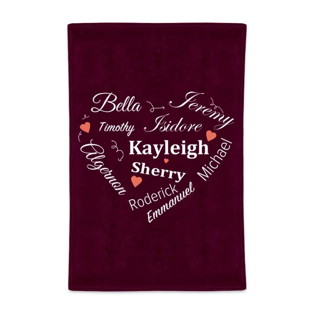 

Custom Blanket with Name Flannel Blanket Personalized Blankets for Adults Kids Christmas Gift 100x150cm Soft All Season Blankets