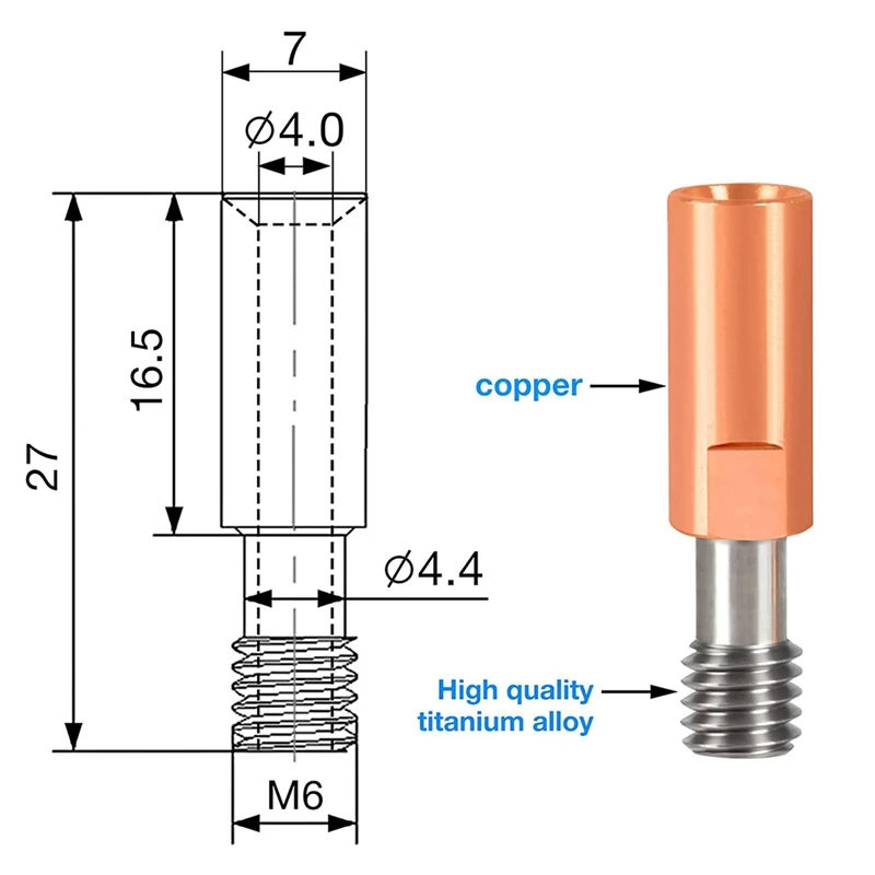 Heatbreak 4.1  ƼŸ ձ     Ender 3 V2,Ender 3 Pro,CR10 ø 3D  3Pc