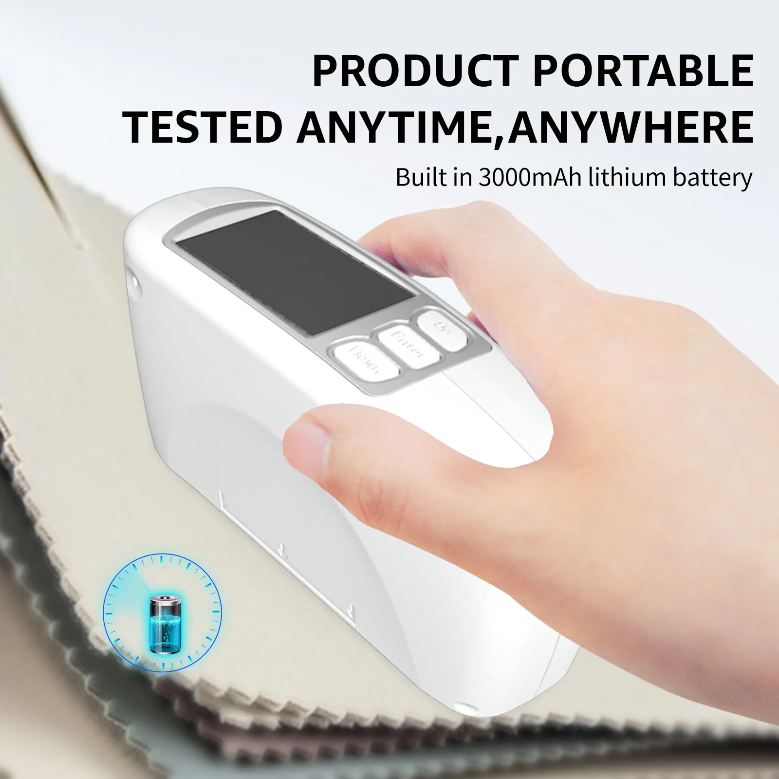 Gloss Meter 60 Angle 0-200GU Professional Lab Glossmeter With Calibration Tile and PC Analysis Type-C Charge