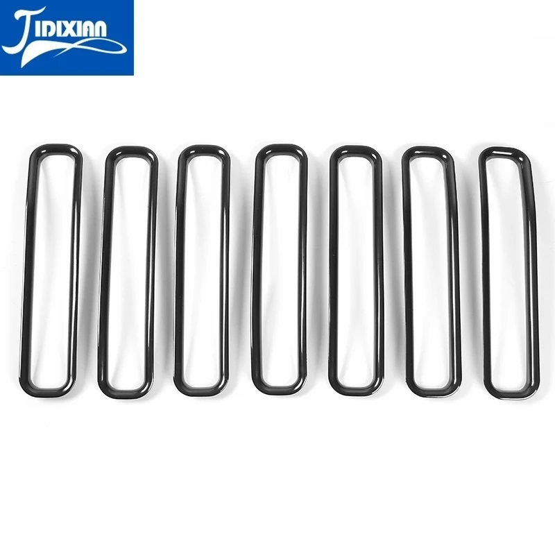 JIDIXIAN Car Grills Mesh Front Insert Grille Decoration Cover Trim Jeep Wrangler TJ 1997-2006 Car Exterior Accessories Front Grille Front Grille Trim Strips