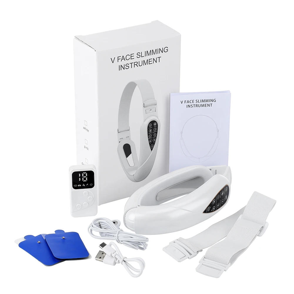 Electric V Face Lifting Beauty Device 5 Modes 15 Levels TENS Micro-current Firming Facial Massager Double Chin Removal Skin Care