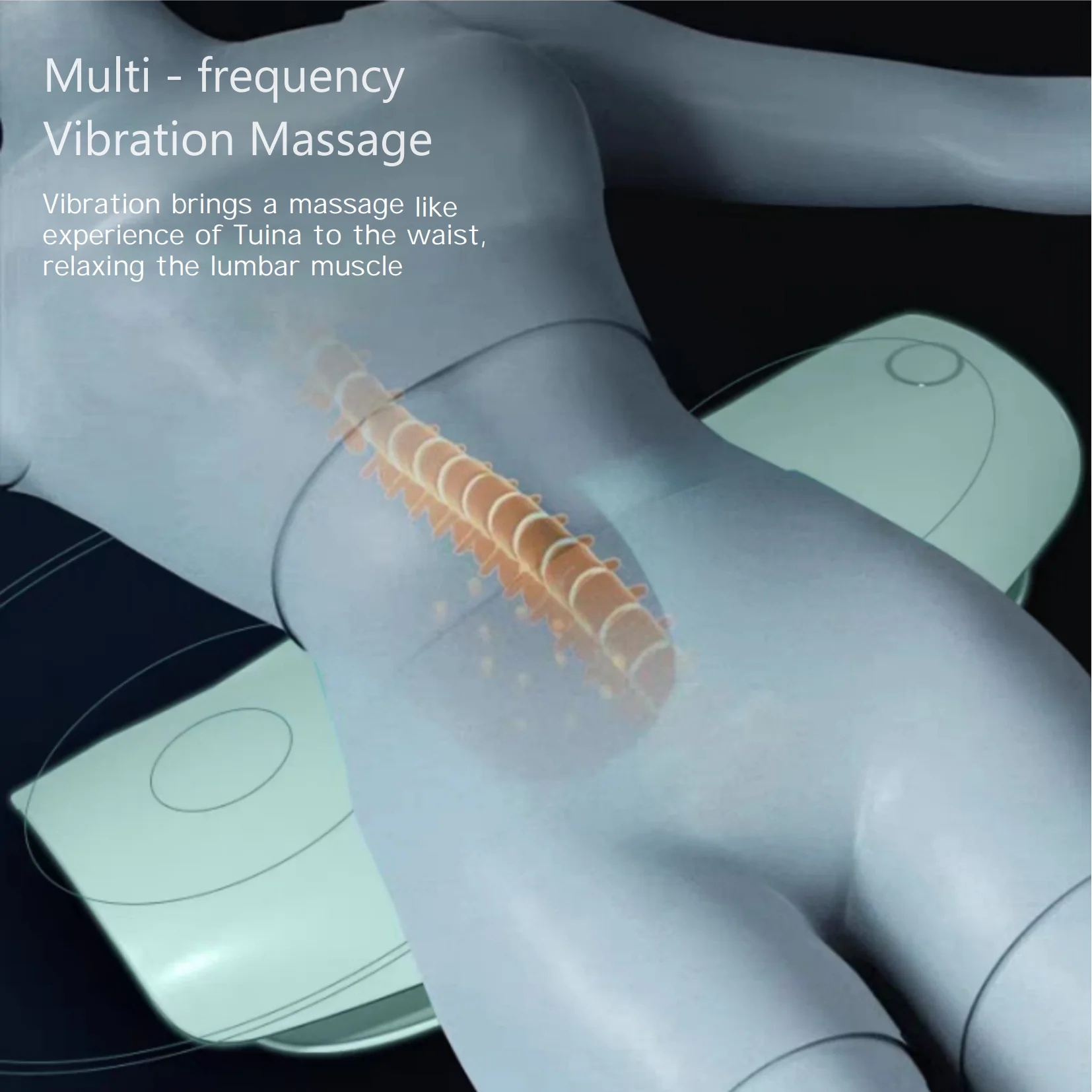 Multifunctional Lumbar Traction Device Waist Massager Waist Spine Support Back Massage  Stretcher with Vibration Airbag Traction