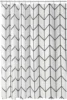 Modern Art Geometric Shower Curtain Set Herringbone Design Black White Striped Wall Cloth Decor Bathroom Polyester Curtains Hook 2