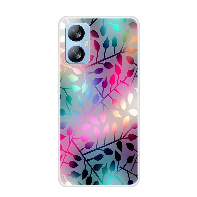 ZXLZKQ Cover Per Blackview A52 Pro, Custodia In Silicone Morbido TPU Ultra Sottile, Antiurto E Antigraffio, Trasparente, Modello Camelia