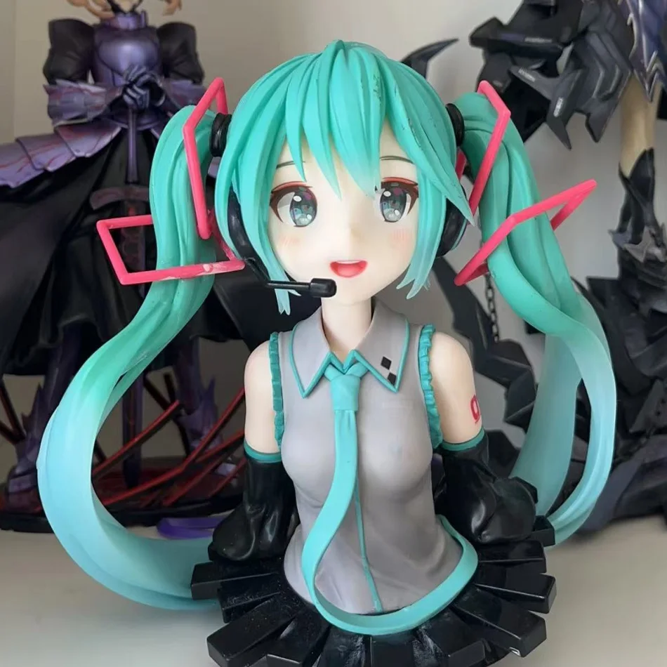 Hatsune Miku & Kasane Teto Joint Name Figurine - UTAU Vocaloid Sitting Anime Girl PVC Collectible