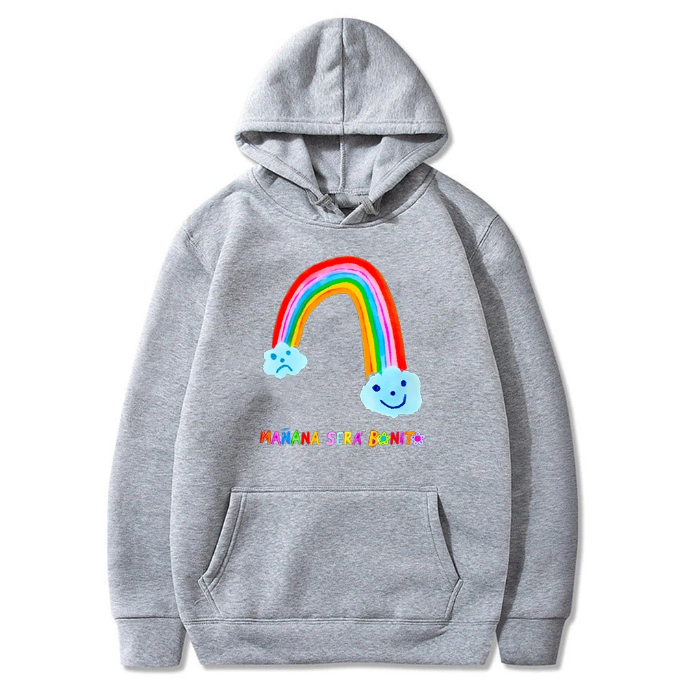 Karol G Manana Sera Bonito Rainbow Hoodie Long Sleeve Women Men Sweatshirt Casual Style Harajuku Streetwear Fashion Clothes