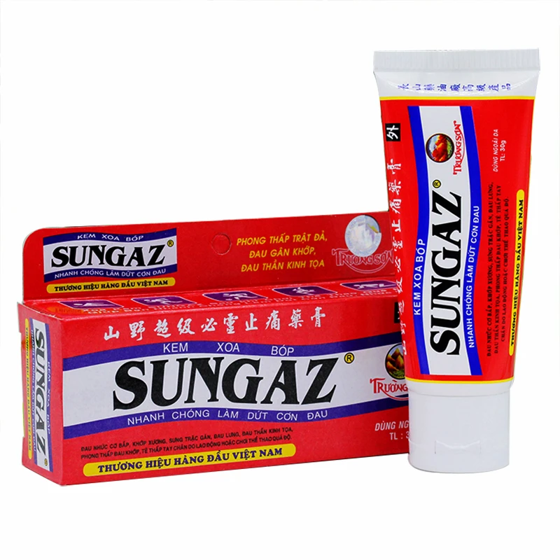 2pcs/lot Vietnam Sungaz Sprain for shoulder, neck, head, abdomen, waist, hand and foot pain.Relax the whole body 30g/pcs