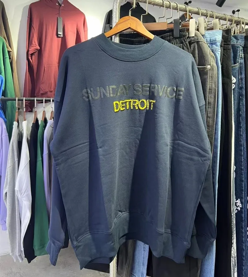 

Loose Ye Tour Sweatshirts Jesus Is King Detroit Sweatshirts Men Women Best Quality Crew Neck Sleeve City Badge Kanye West Hoodie