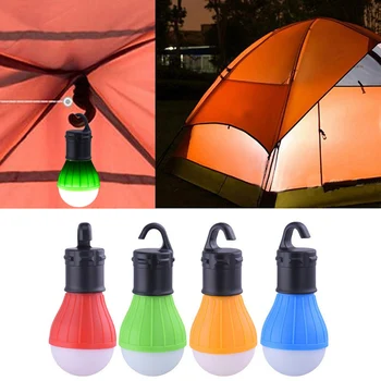 Tragbare Camping Ausrüstung Outdoor Hängen 3 LED Camping Laterne Weiches Licht LED Camp Lichter Birne Lampe für Camping Zelt Angeln 1