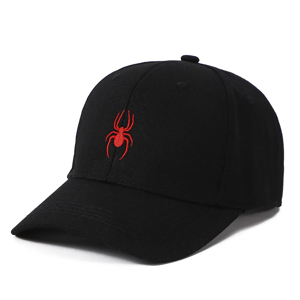 Spider Embroidered Baseball Hat Neutral Adjustable Outdoor Casual Duck Tongue Hat Sunshade