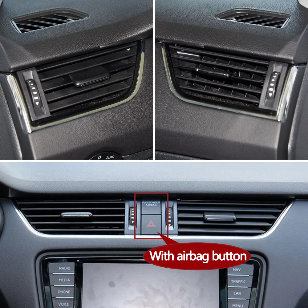 프론트 대시보드 에어컨 좌우 AC 벤트 그릴 아웃렛 패널 커버 스코다 옥타비아 2015-2021 5E0819701 5E0820951