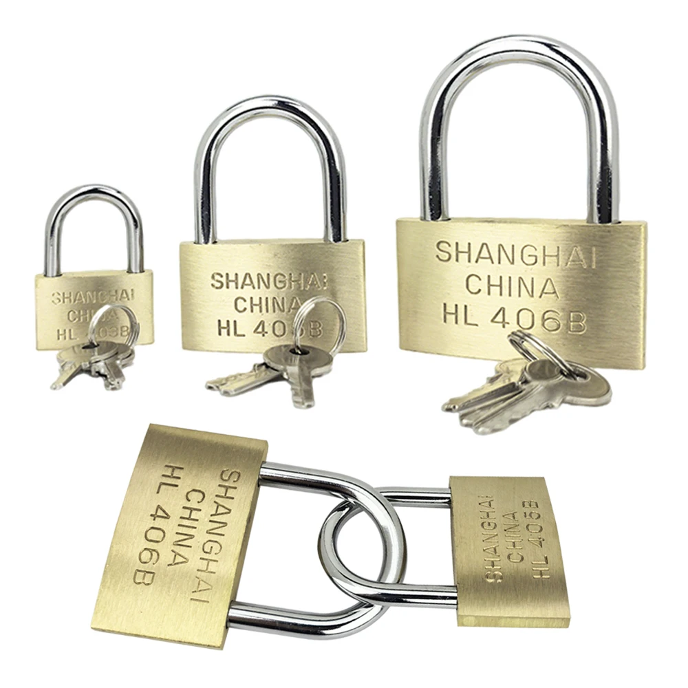 Durable Copper Padlock with Keys for Travel and Home Security