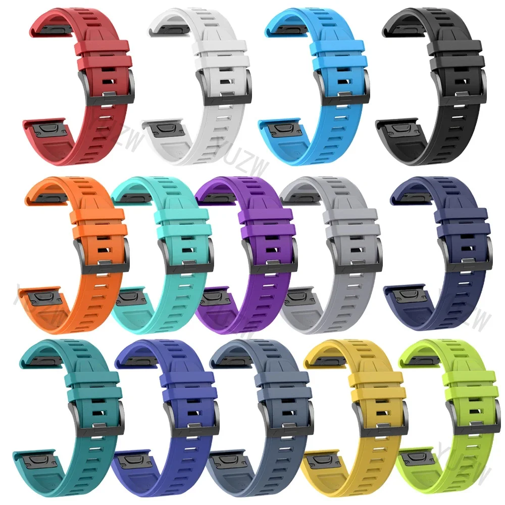 Durable Sports Silicone Watch Strap, Quick-Release Band Bracelet, Multi-Size Compatibility