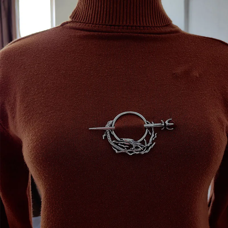 Viking Raven Pennanular Spilla Replica Hair Stick Accessori Per Capelli Vintage Hair Pins Hair Barrette