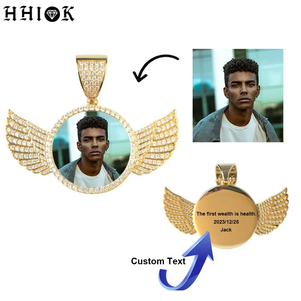 

Custom Picture Necklace For Men Personalized Photo Pendant Silver Customized Memorial Necklaces Hip Hop Gift