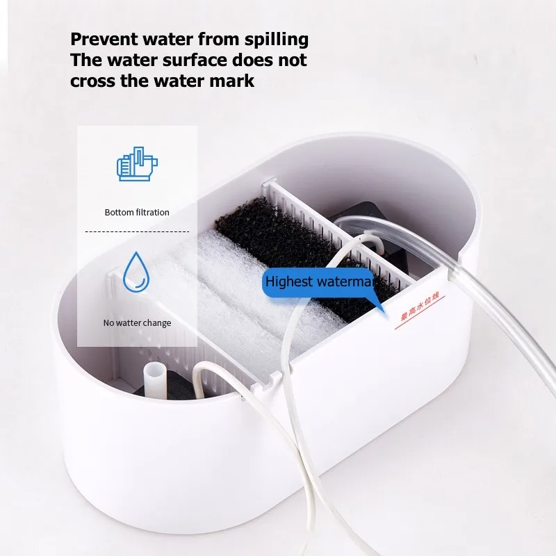 Desktop Creative Mini Aquarium Fish Tank with Biochemical Filtration System and LED Light Betta Fish Ecological Water Cycle fish aquarium