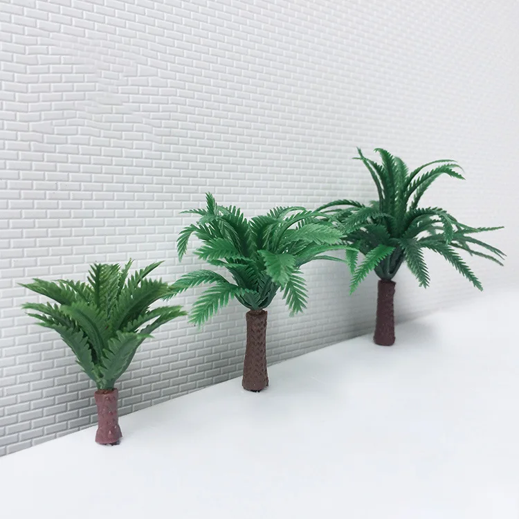 

20 шт./лот, высота 4-6 см, короткая модель кокосового дерева, «сделай сам», песочный стол, растительные материалы, Ландшафтная раскладка, наборы диорамов