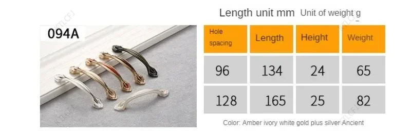 Description Picture 5 of itemCabinet Door Handles European Style Red/White/Black Amber Cabinets Wardrobe Door Handles Modern Minimalist Drawer Handles