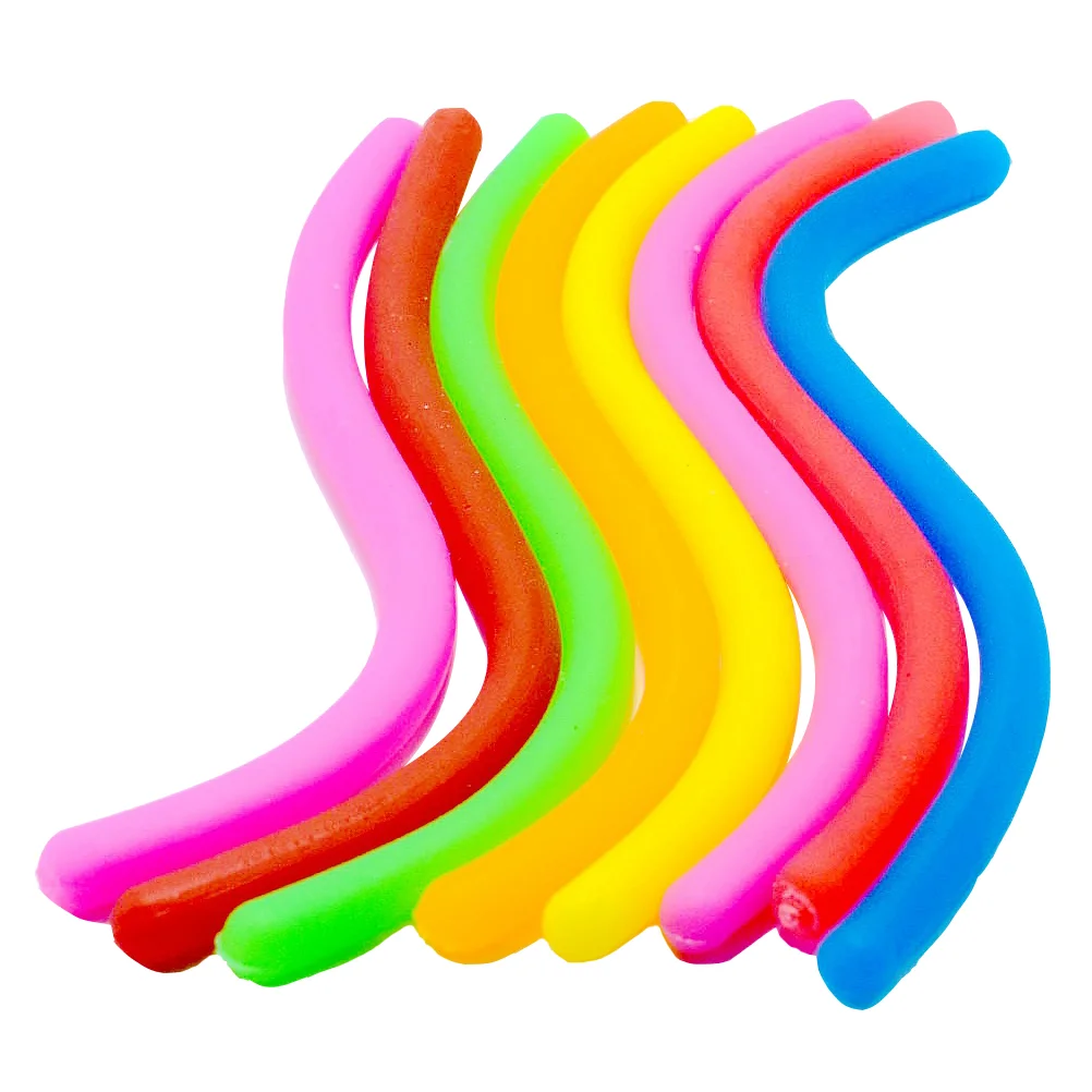 8 Pcs Flexible Elastic String Decompression Toy Toys Child Kid Soft Rubber Rope