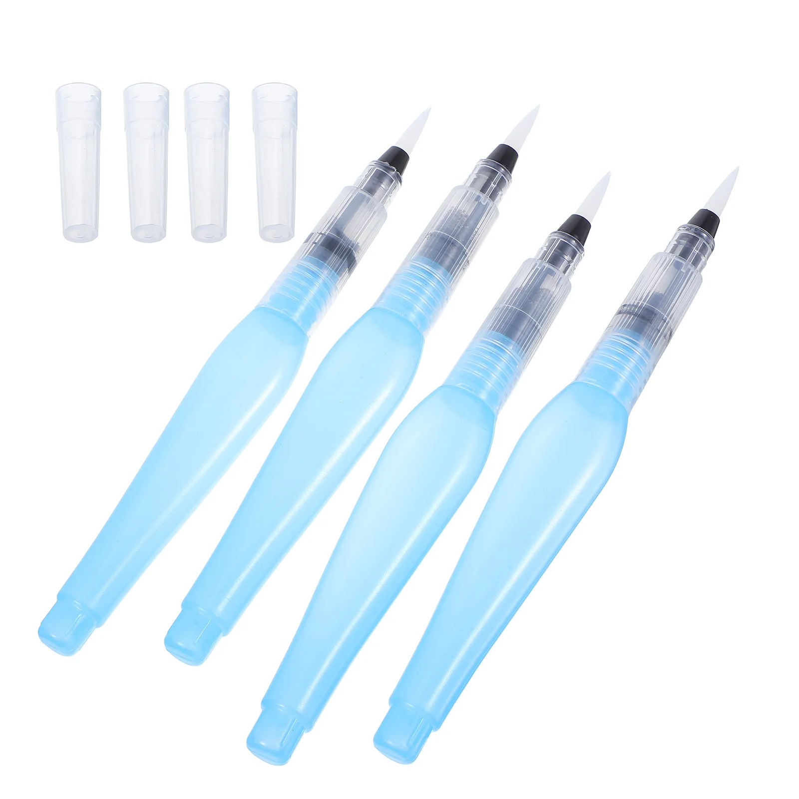 4Pcs Refillable Watercolor Brush Pens Set Portable Nylon Tip Water Soluble Paint Brushes Drawing Art Travel Craft Kid Adult