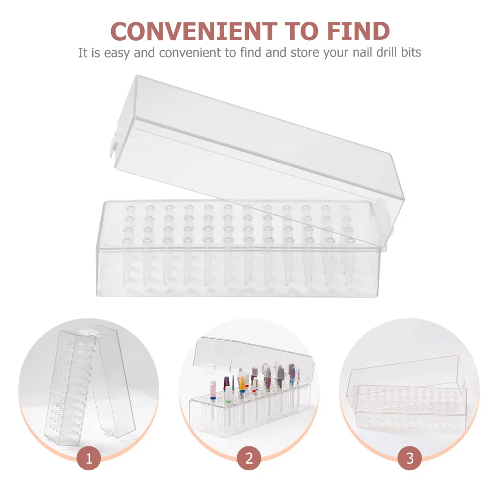 튼튼한 플라스틱 네일 드릴 비트 보관함, 매니큐어 그라인딩 헤드 디스플레이 박스, 네일 드릴 비트 보관 정리함 드릴 비트 거치대