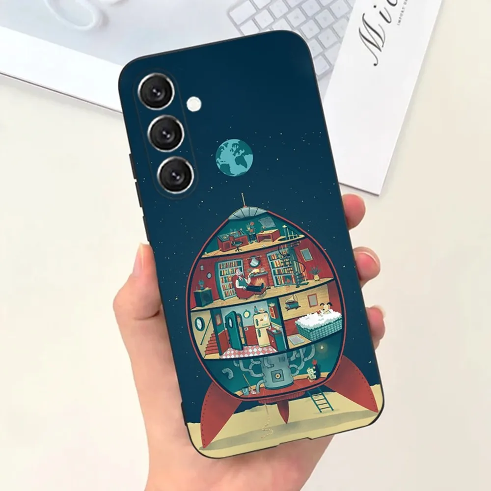 Charming Cartoon Duo Black Phone Case Cover
