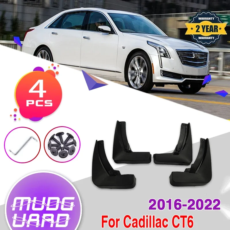 

Mudflap Mudguard For Cadillac CT6 2016~2020 Mudflap 4 PCS Flaps Front Rear Mud Splash Guards Auto Parts Wheel Car Accessories