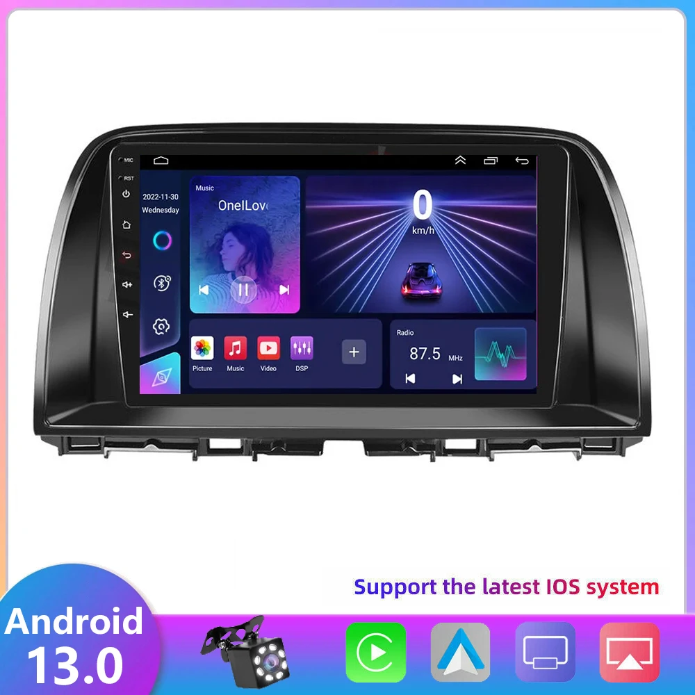 

Мультимедийный плеер 9 дюймов IPS WIFI 4G навигация GPS для Mazda CX5 CX-5 CX 5 2012 2013 2014 2015 DSP Автомагнитола Android 13