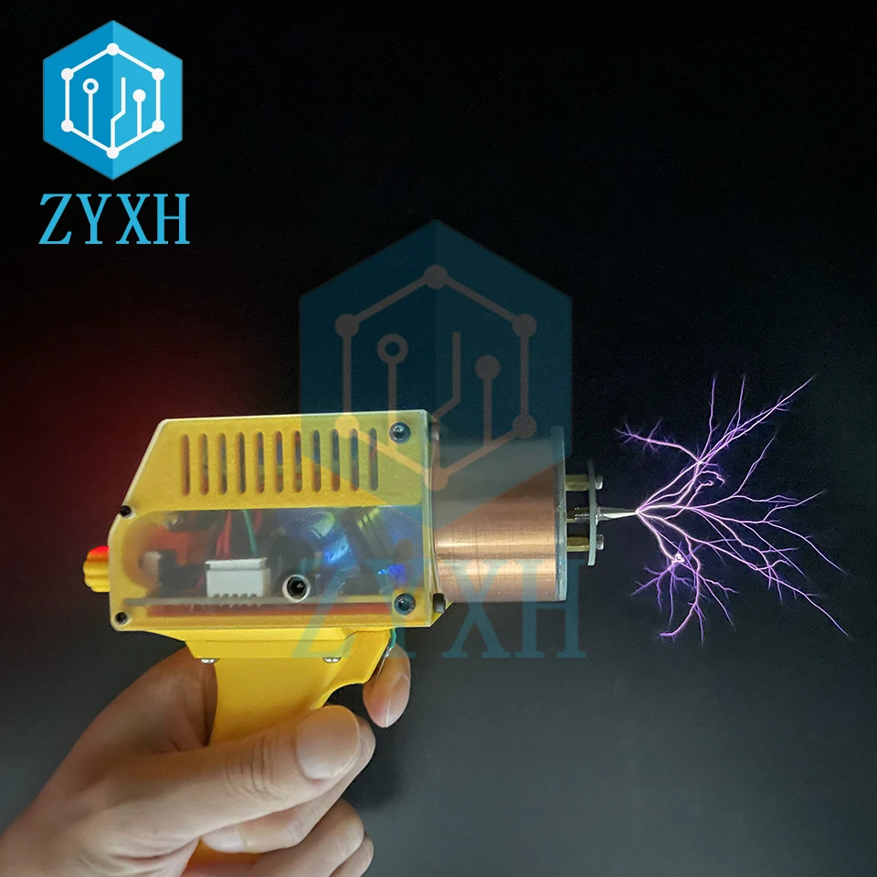 PortableHandHeldTeslaCoilArcGeneratorAutoKeepReleaseArc