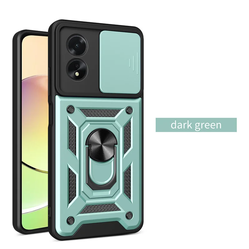 Shockproof Armor Case with Magnetic Car Holder Ring and Lens Protection