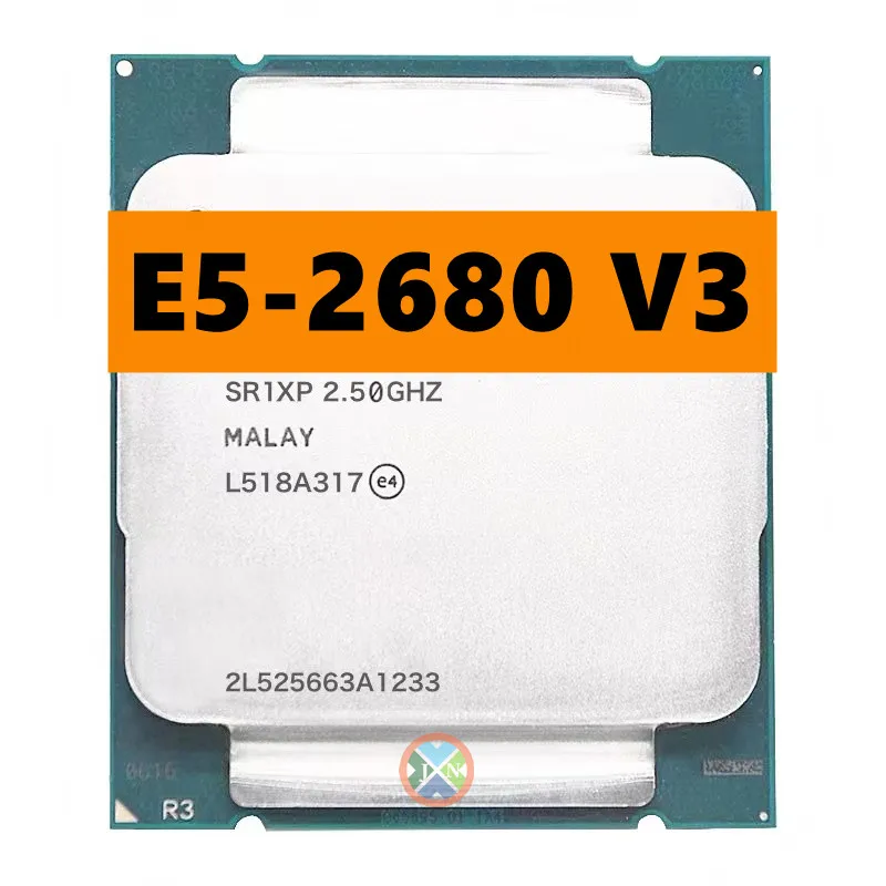 Processador Xeon Cpu e5 2680 v3 Sr1xp 2.5ghz 12 Core Soquete de 30mb Lga 20113 e5 2680v3 Cpu E52680v3