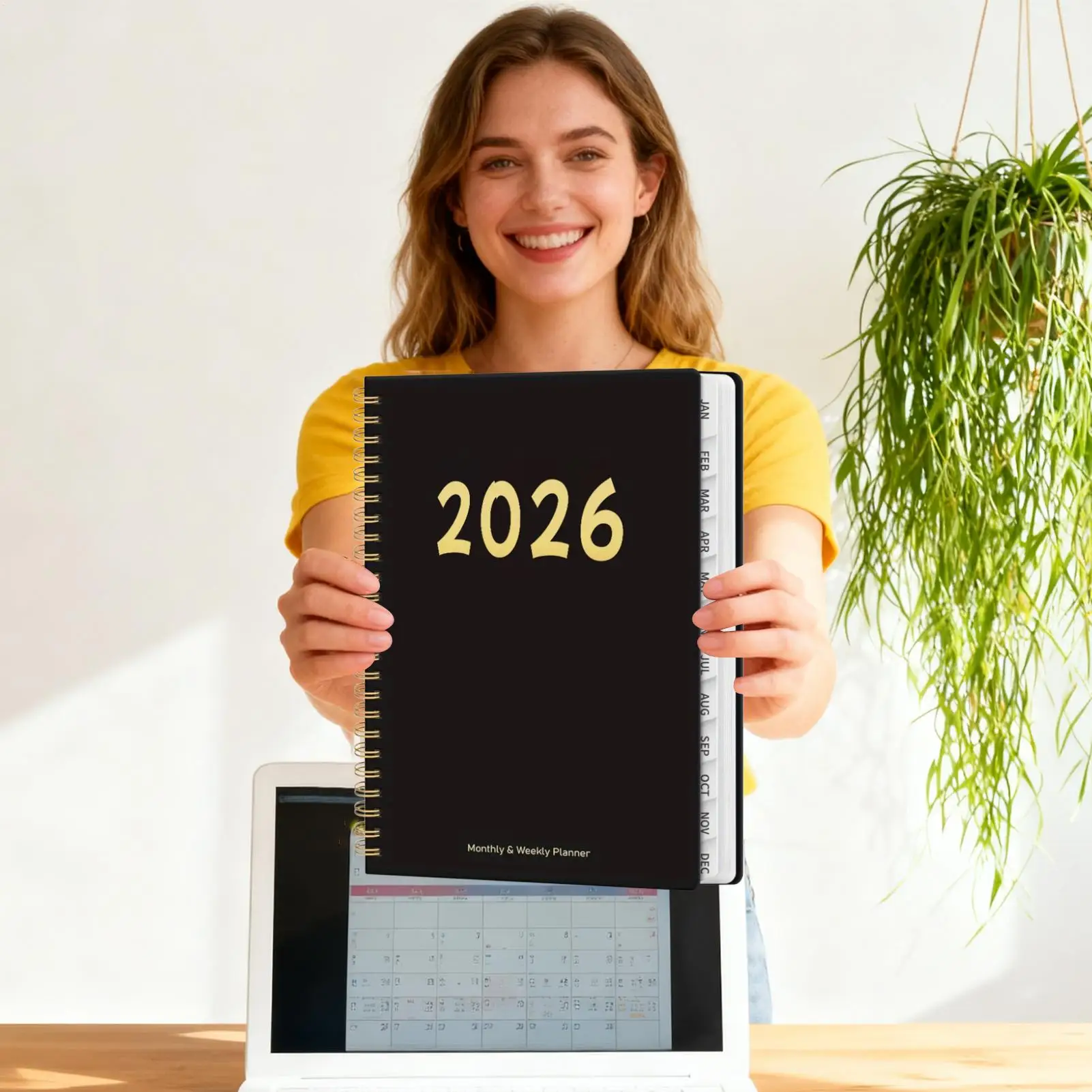 2026 월간 플래너 12개월 스파이럴 바인딩 일정표 2026 주간 월간 플래너 학교 학생 여성 교사 가족용