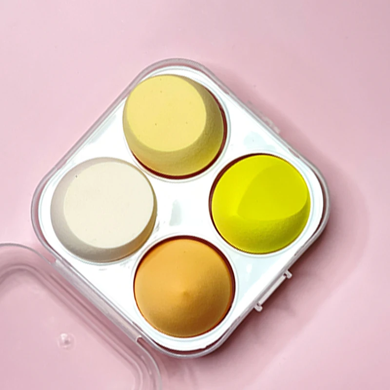 4pcs Makeup Sponge Powder Puff Dry and Wet Combined Beauty Cosmetic Ball Foundation Powder Puff Bevel Cut Make Up Sponge Tools 5