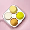 4pcs Makeup Sponge Powder Puff Dry and Wet Combined Beauty Cosmetic Ball Foundation Powder Puff Bevel Cut Make Up Sponge Tools 5