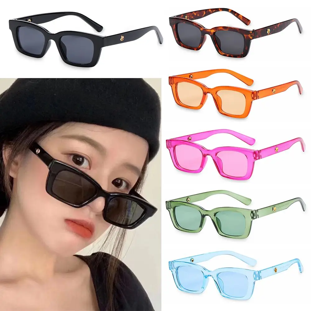 

Retro Rectangle Sunglasses for Women Retro Driving Glasses 90s Vintage Fashion Narrow Square Frame UV400 Protection Eyeglasses