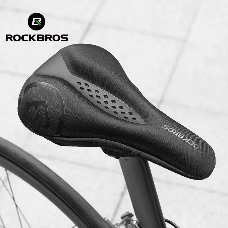 ROCKBROS 3821BS Bicycle Saddle Cover Liquid Silicone Gel Breathable Seat Soft Thickened MTB Shockproof Cushion Cycling Accessories