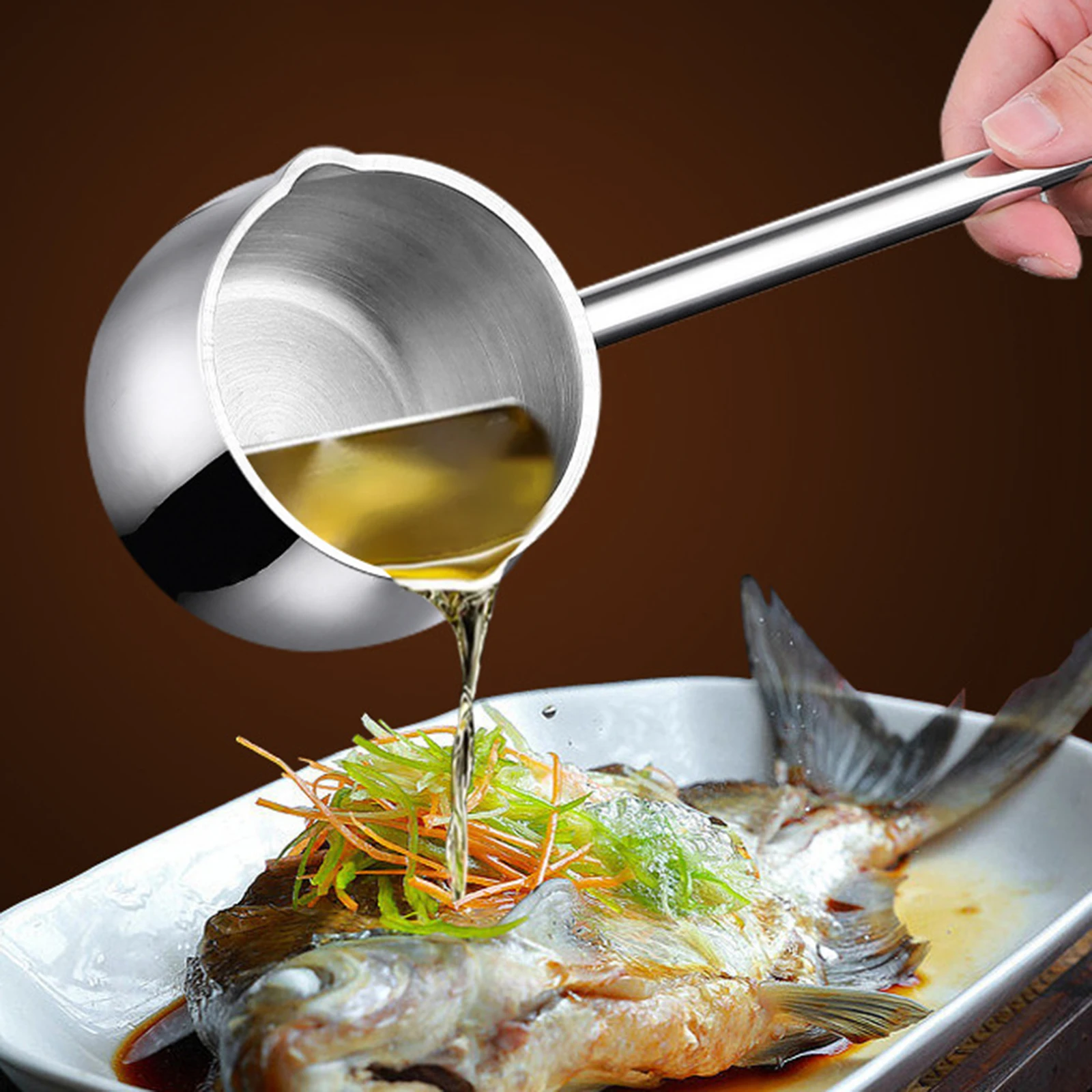 316 Stainless Steel Oil Splashing Small Pot Thickened Hot Milk Hot Oil Small Pot Mini Pouring Baby Complementary Food