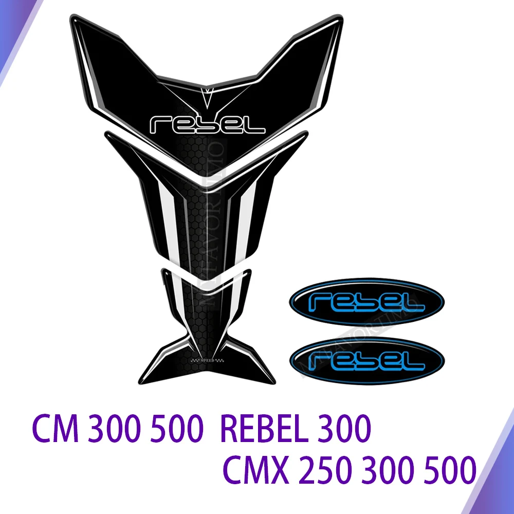 

For HONDA Rebel CM CMX 250 300 500 CM300 CM500 CMX300 CMX500 Rebel300 Tank Pad Stickers Decal Emblem Protector