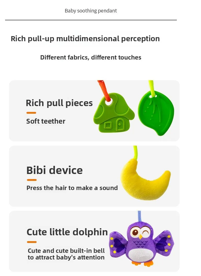 Sonajeros de animales para bebé, cochecito de cama, juguetes con campana, capacidad de agarre para recién nacido, muñecas de entrenamiento, juguete educativo de felpa infantil de 0 a 12 meses